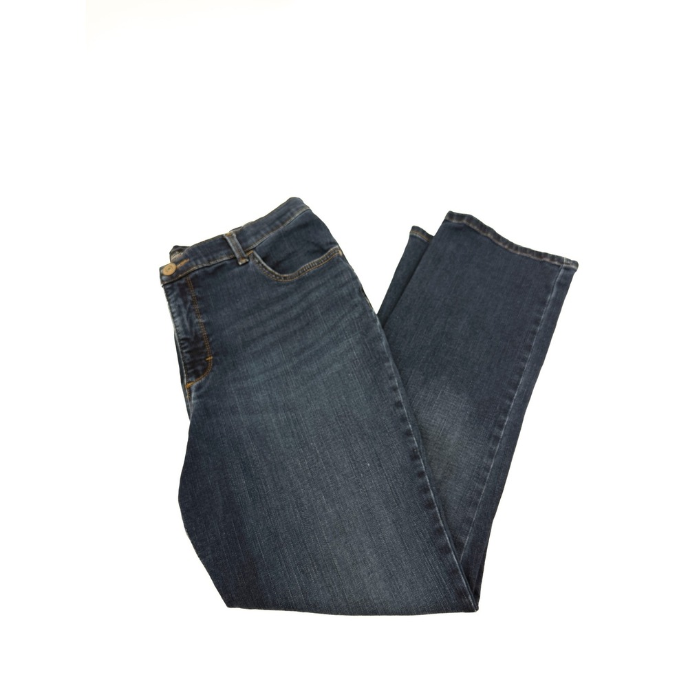 Lee Jeans Women 12 Short Dark Wash Classic Fit Straight Leg Denim 3404897